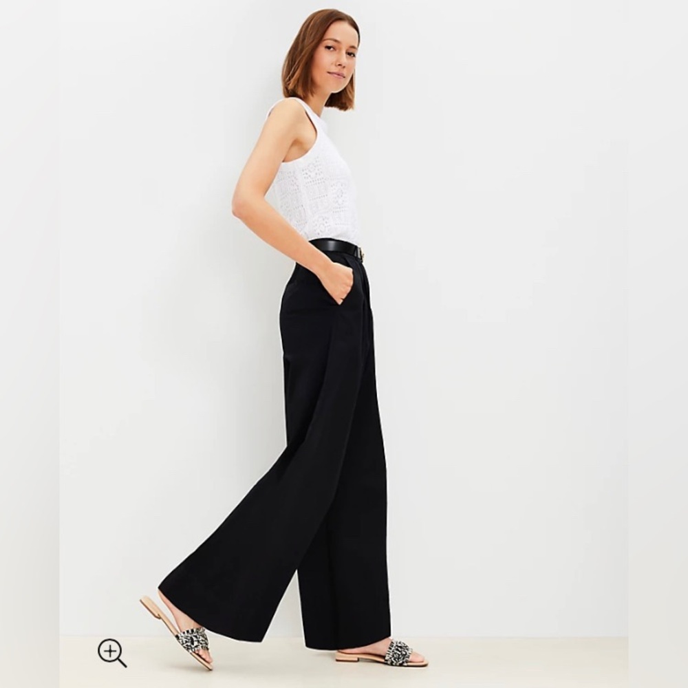 Black wide leg pants from LOFT